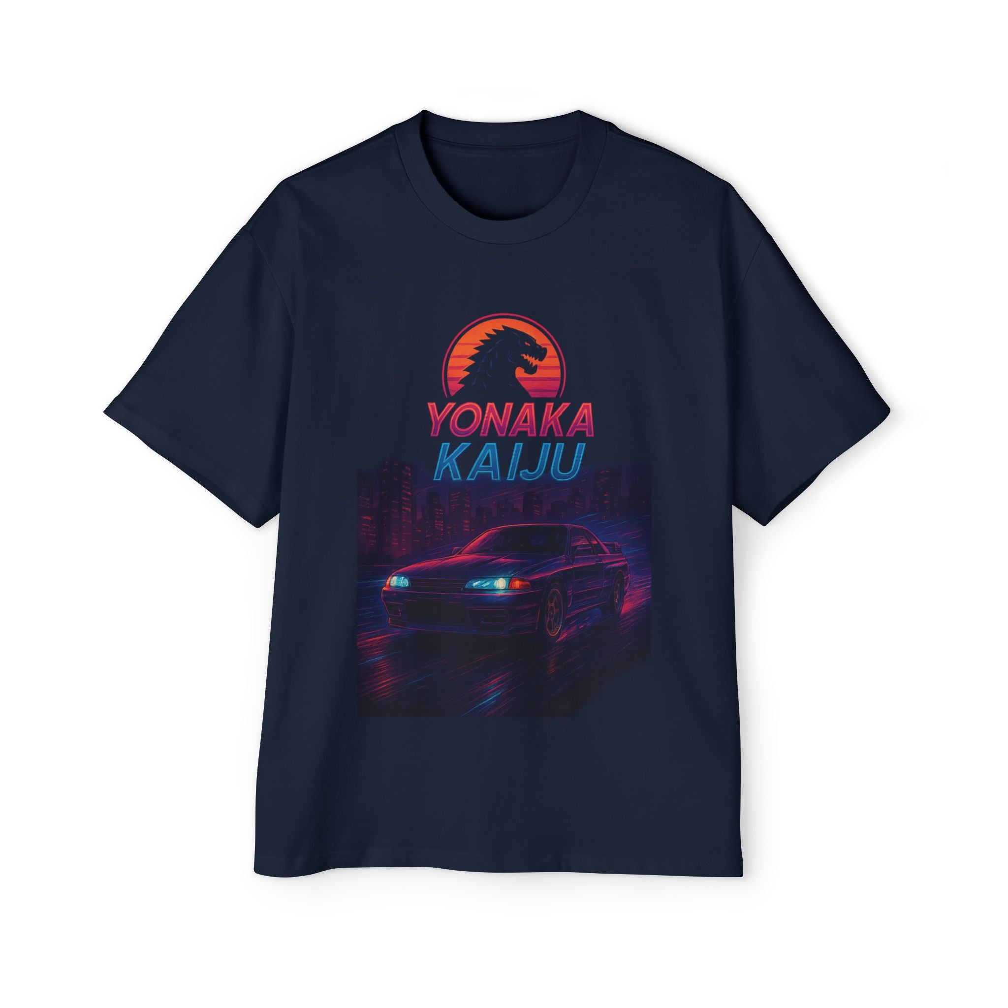 Yonaka Kaiju Synthwave Street Racer Oversized Tee