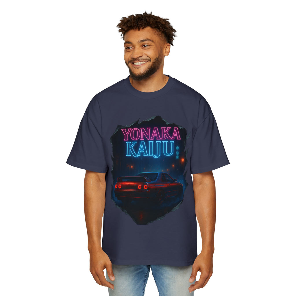 Yonaka Kaiju Tee — Retro Neon Car Graphic T-Shirt