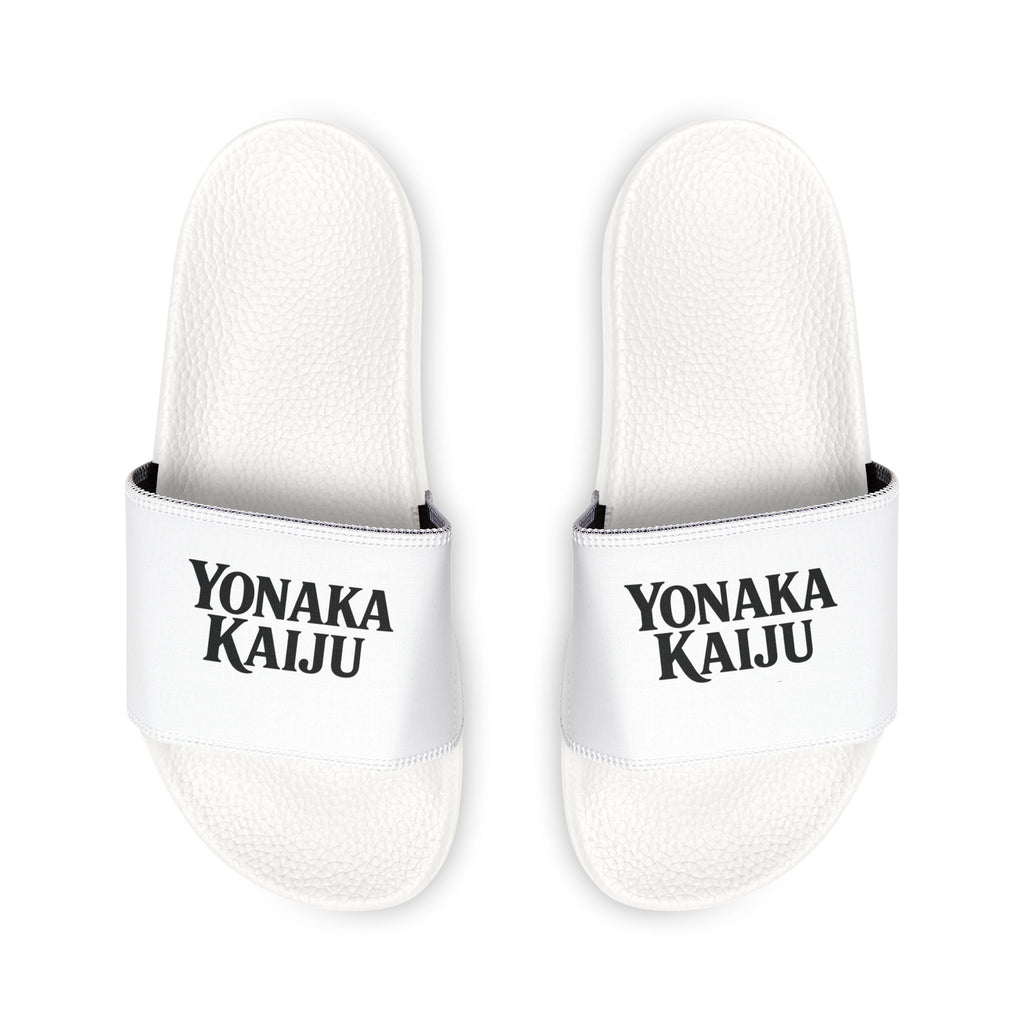 Slide Sandals — White 'YONAKA KAIJU'