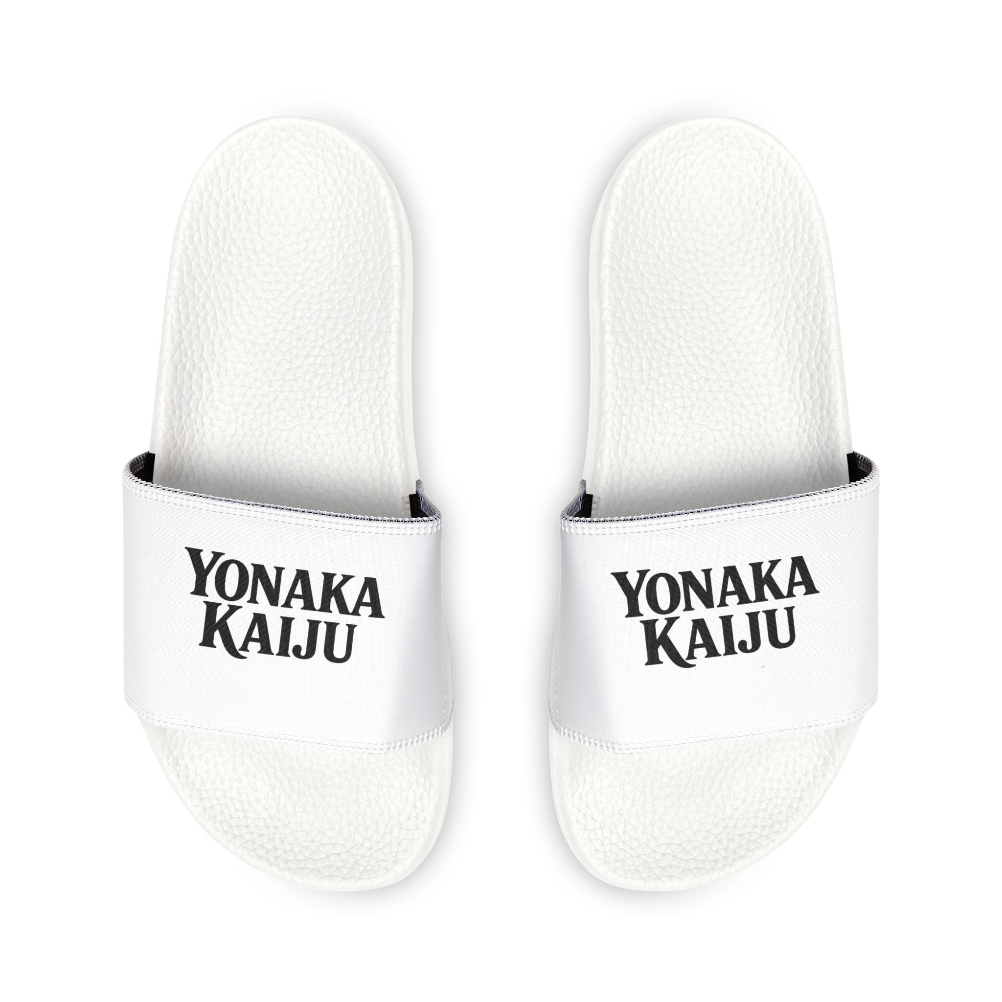 Slide Sandals — White 'YONAKA KAIJU'