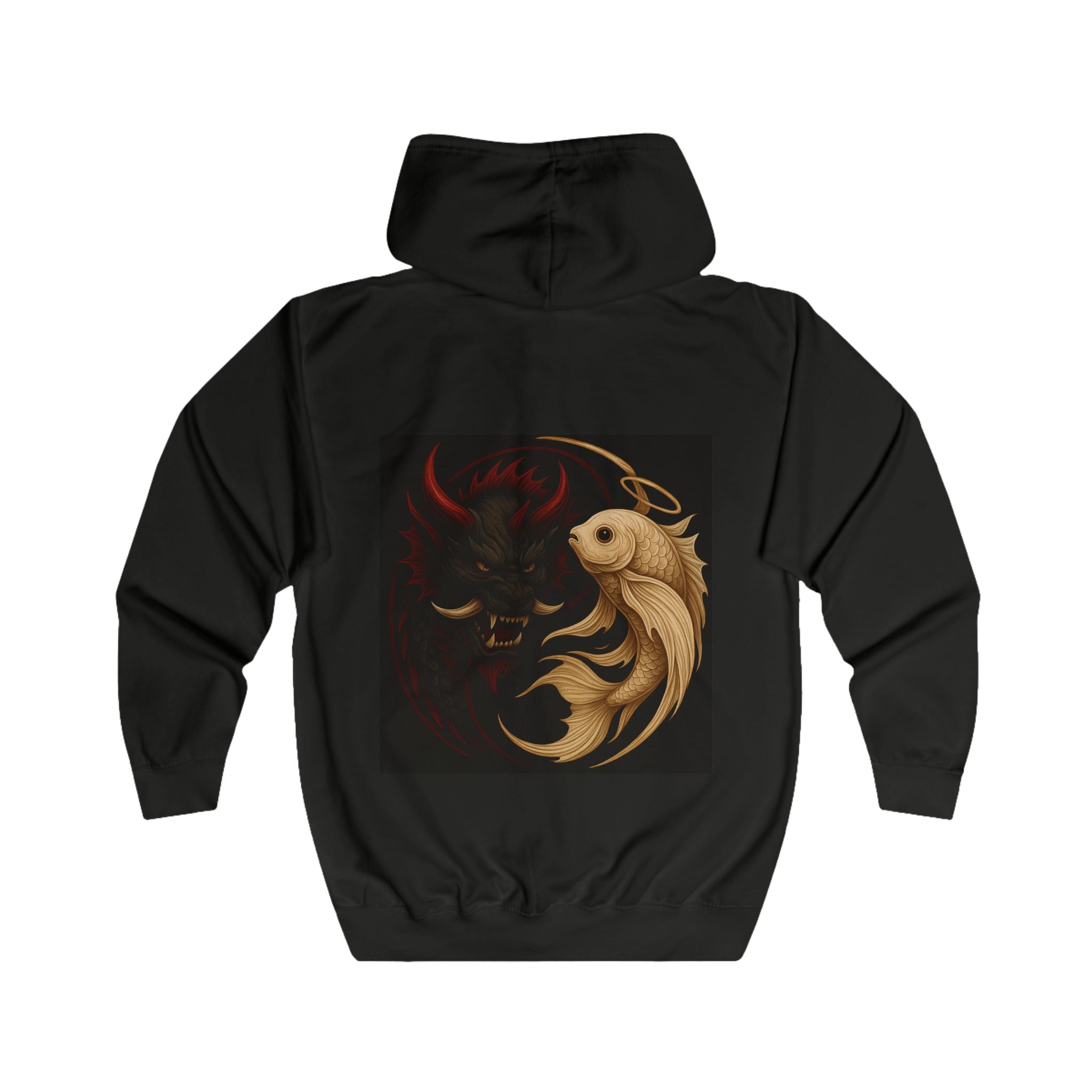 Yonaka Kaiju Oni & Golden Koi Streetwear Hoodie