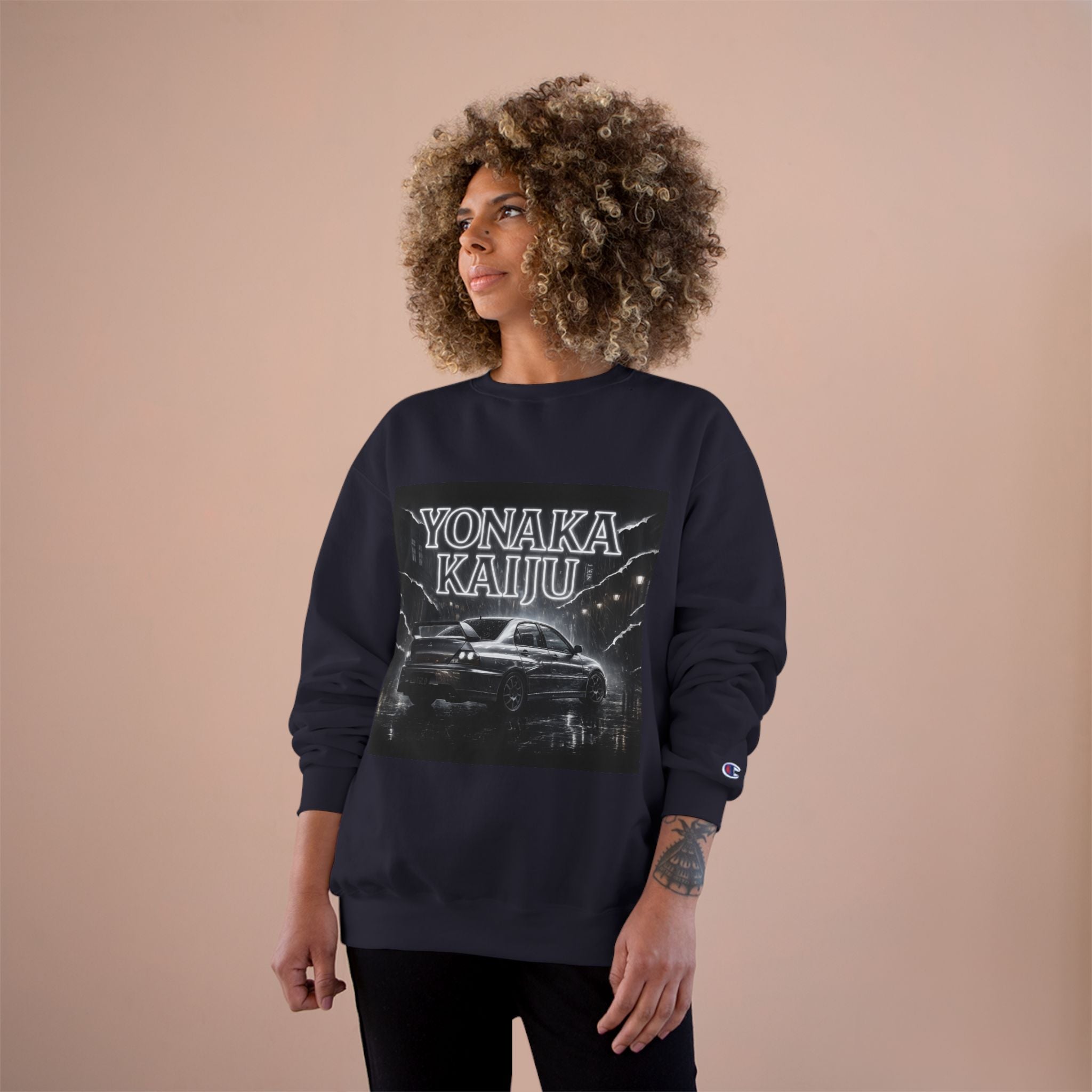 Yonaka Kaiju Crewneck Sweatshirt — Retro Night Car