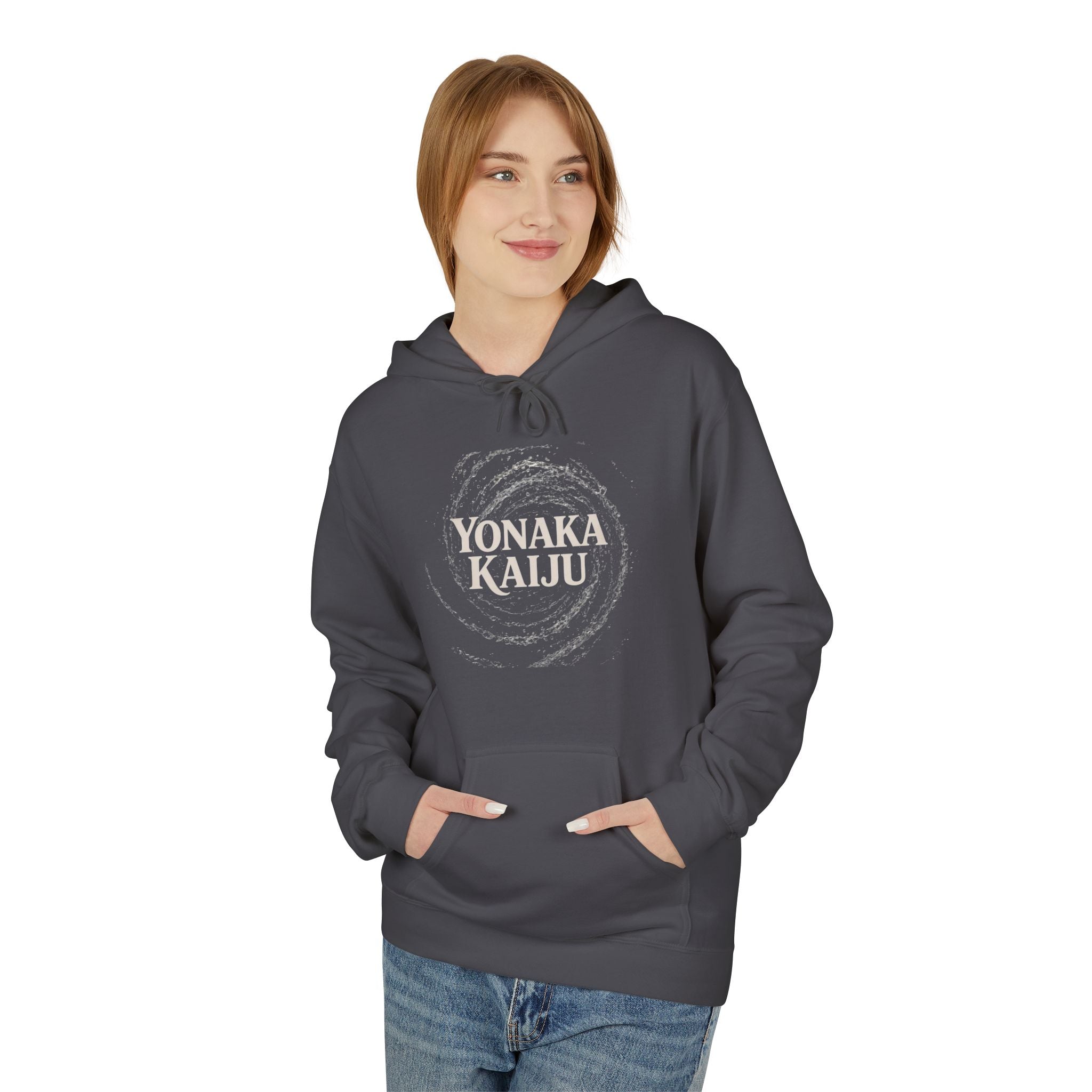 Yonaka Kaiju Hoodie - Minimal Japanese Monster Graphic Pullover