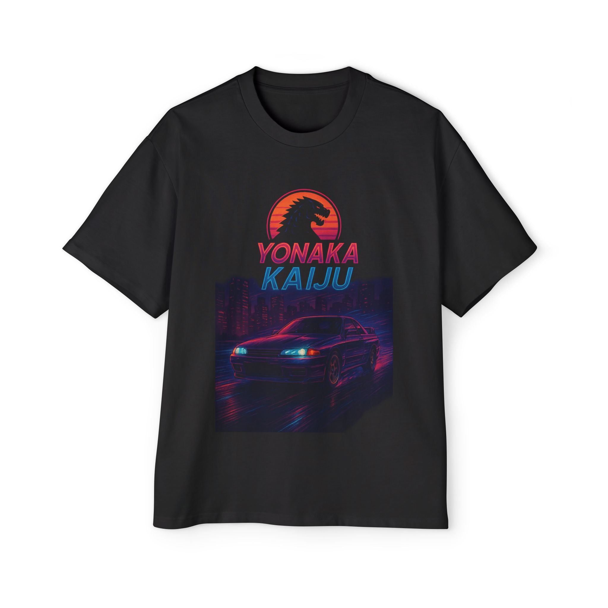 Yonaka Kaiju Synthwave Street Racer Oversized Tee