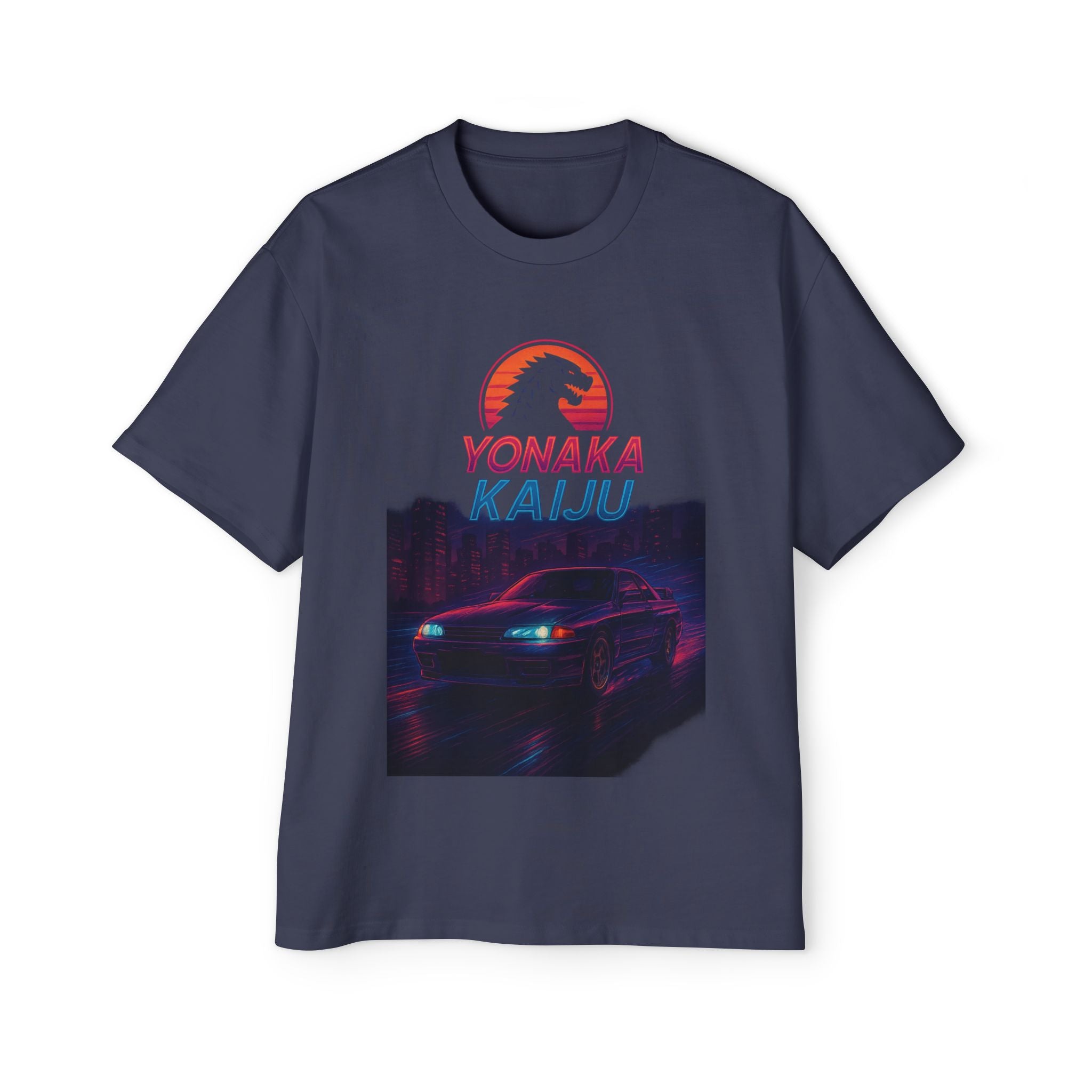 Yonaka Kaiju Synthwave Street Racer Oversized Tee