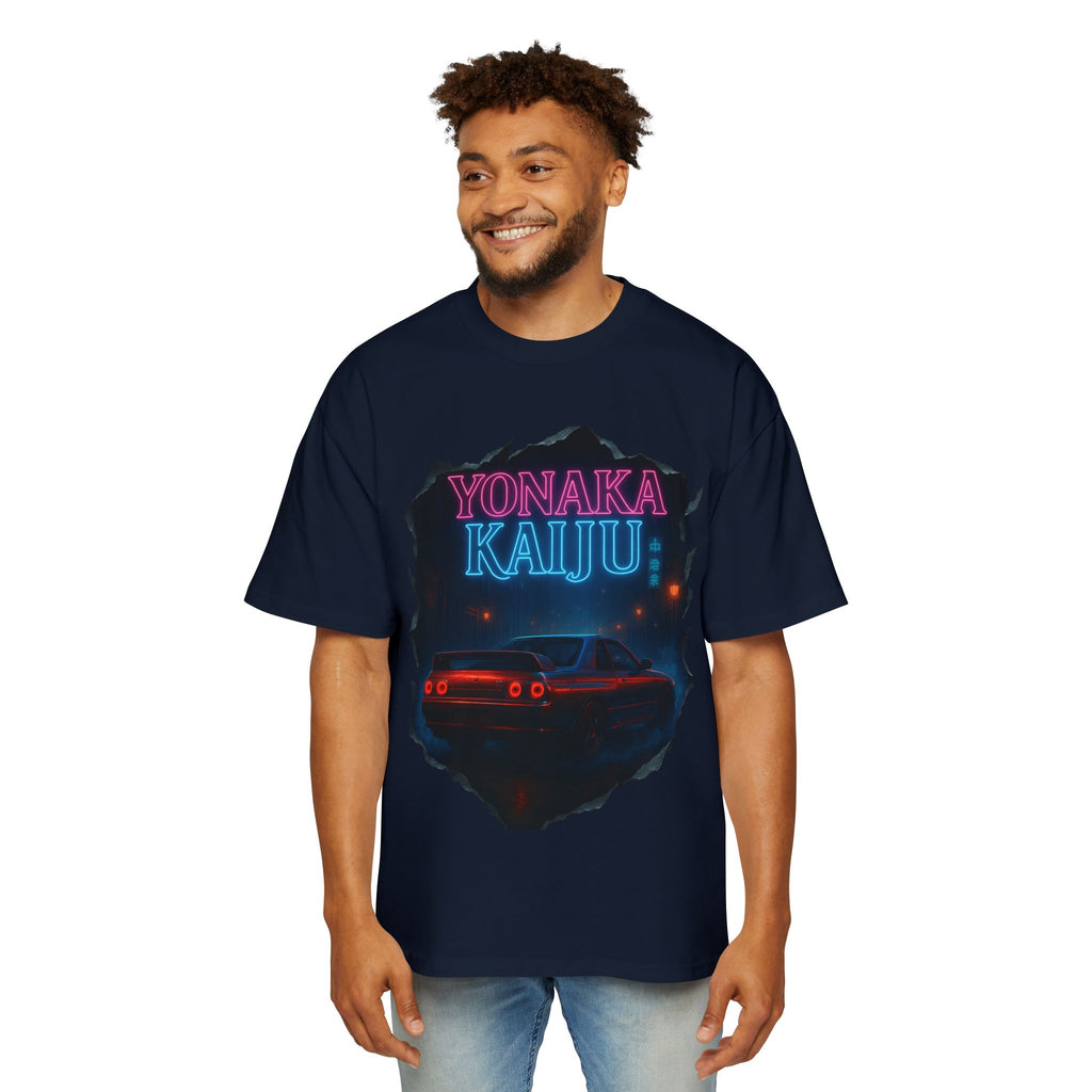 Yonaka Kaiju Tee — Retro Neon Car Graphic T-Shirt