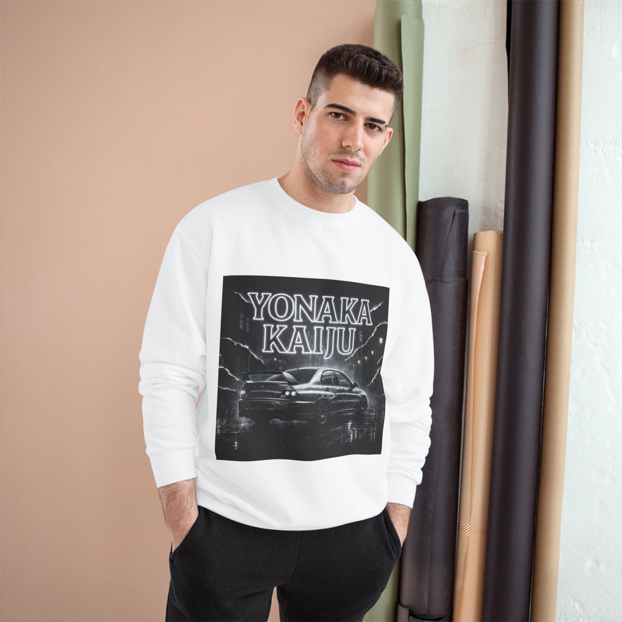 Yonaka Kaiju Crewneck Sweatshirt — Retro Night Car