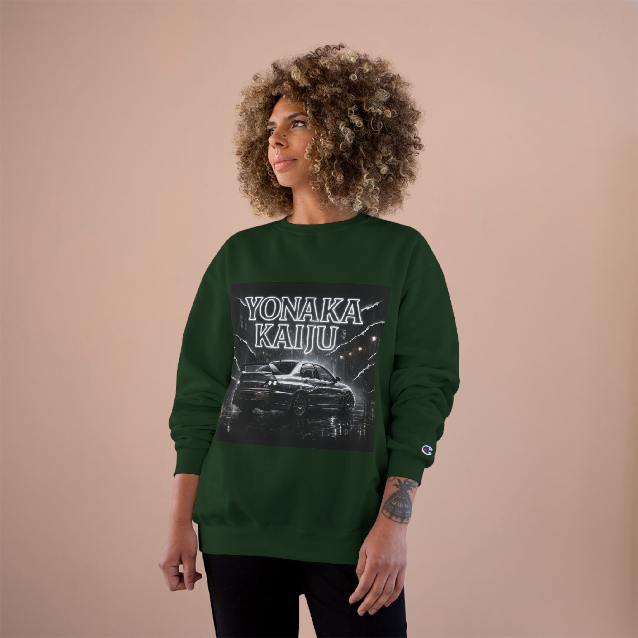 Yonaka Kaiju Crewneck Sweatshirt — Retro Night Car