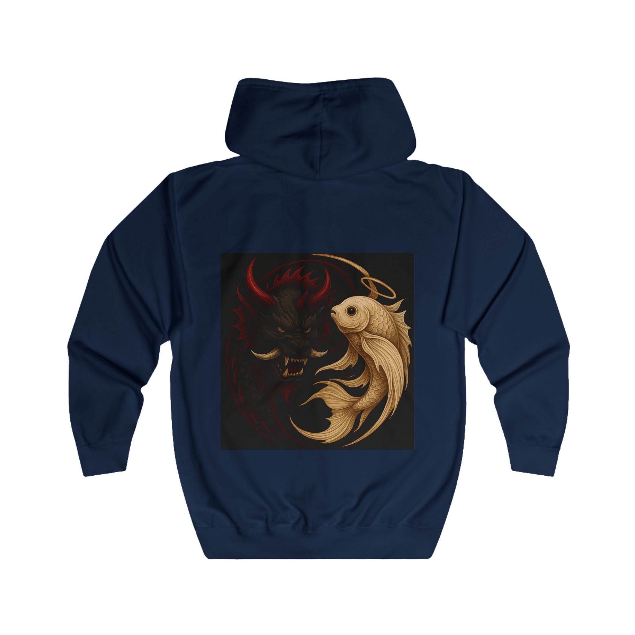 Yonaka Kaiju Oni & Golden Koi Streetwear Hoodie